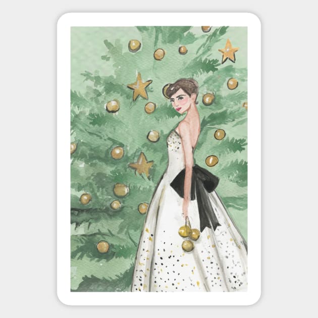 Christmas Glamour Sticker by lizzielamb